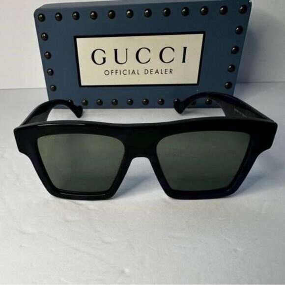 Gucci Men's GG0962Sm Acetate Rectangle Sunglasses - Picture 13 of 13